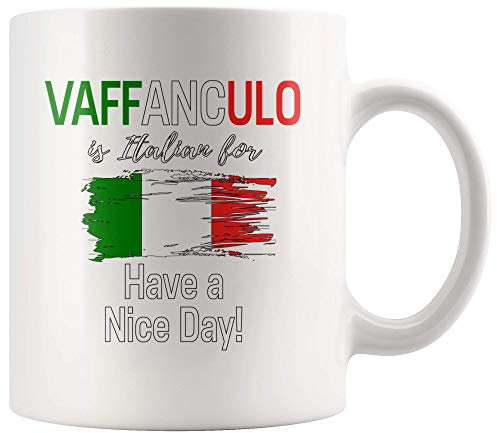 Panvola Is Italian For Have A Nice Day, divertente regalo italiano per colleghi, amici, sorella, fratello, famiglia in Italia, tazza da caffè in ceramica (bianco, 325 ml)