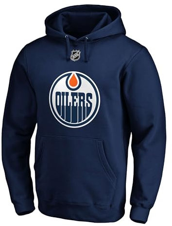 Fanatics - NHL Edmonton Oilers Iconic Name & Number Draisaitl Graphic Hoodie - Blau Farbe Blau, Größe 3XL