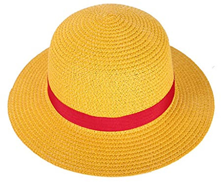 Strohhut Zubehör Hut Sommer Sonnenhut Gelb Strohhüte für Frauen 31 35CM (Gelb Einheitsgröße)