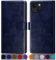 SUANPOT for iPhone 14 Plus 6.7 inch case with [Credit Card Holder][RFID Blocking],PU Leather Flip Book Protective Cover Women Men for Apple 14 Plus Phone case Blue