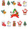 13 Pcs Christmas Cake Toppers Decoration Christams Themed Santa Snowman Deer Bell Cup Cake Toppers Xmas Cake Topper Christmas Cake Decoration for Christmas Party