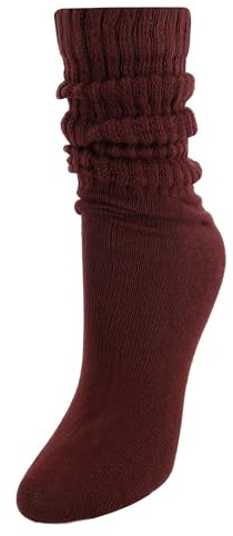 CTM Women's Super Soft Slouch Socks (1 Pair), Brown
