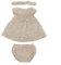 Miniland Miniland Dolls 31653 Set aus recyceltem Strick für Puppe, Kleid und Stirnband, 32 cm