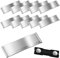 Aluminium Namensschilder mit Starkem Doppelmagnet Professionell Magnet Namensschild mit Papierschlitz Eloxiert Gebogen Transparent Namensschild, Ca. 75 x 25 mm, Silber (10 Stücke)