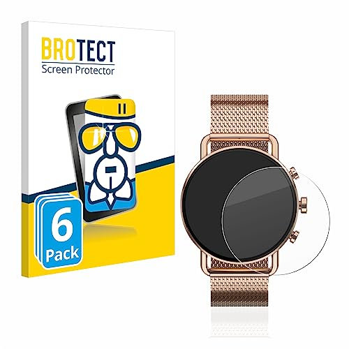 BROTECT (6 Stück Schutzglas für Skagen Falster Gen 6 (41 mm) Schutzfolie Made in Germany Panzer Folie Glas Displayschutz [ 9H, Anti-Fingerprint]
