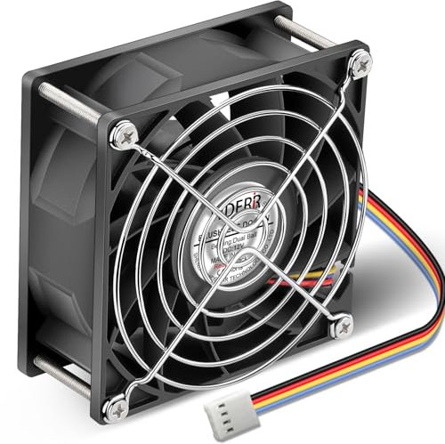 WDERAIR 90mm x 38mm PWM Dual Ball Case Fan 12V 4Pin High Static Pressure for Box Rack Exhaust Ventilation Cooling