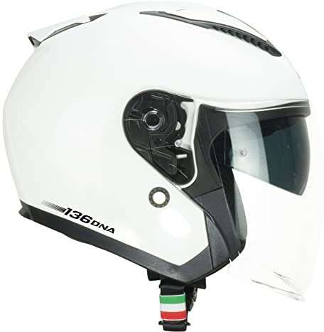 CGM Unisex – Erwachsene DNA Jethelm, Weiß, XXXL (64-65cm)