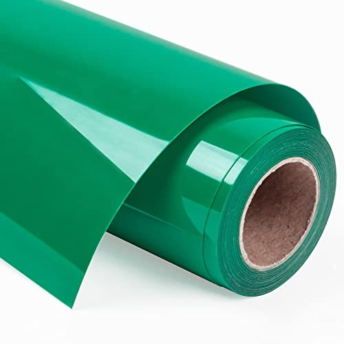 VINYL FROG Heat Transfer Vinyl Roll HTV Vinyl - 12x12ft Green Iron on Vinyl for T-Shirts, Heat Press Vinyl for DIY Craft Designs (Green)