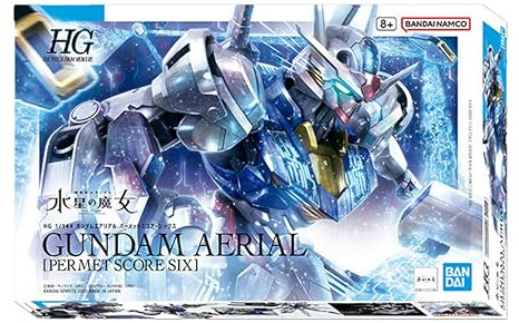 Bandai - Mobile Suit Gundam: The Witch from Mercury - HG 1/144 Gundam Aerial [PERMET Score SIX] Model Kit (Japan Import)