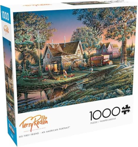 Buffalo Games - Terry Redlin – His First Friend – 1000-teiliges Puzzle für Erwachsene, herausforderndes Puzzle, perfekt für Spieleabende – 1000 Teile fertige Größe ist 67 x 50 cm, groß