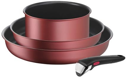 Casserolerie Tefal Batterie de cuisine 4 pieces Ingenio Daily Chef Rouge Surprise L3989302