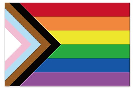 GEEKBEAR Progress Pride Regenbogenflaggenmagnet (15,2 x 10,2 cm), 1 Stück