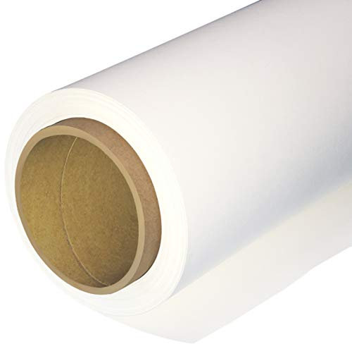 HUAMEIZOOM Seamless Photography Background Paper Roll, White Photo Paper Backdrop for Photography, Video and Streaming (107''x36' Artic White)