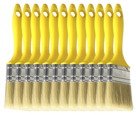 DD Composite Laminierpinsel Sets Flachpinsel Kunststoffstiel verzinkte Zwinge, Pinsel bitte wählen:50mm (12 Stück)