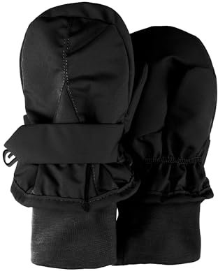 Sterntaler Rips Fäustling mit Daumen, wasserabweisend, mit elastischem Bündchen (Bio) und Klettverschluss - Unisex Accessoires für Babys & Kleinkinder - warm und funktional - dunkelgrau, Gr. 2