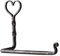Wrought Iron Heart Toilet Roll Holder Black Wall Mounted