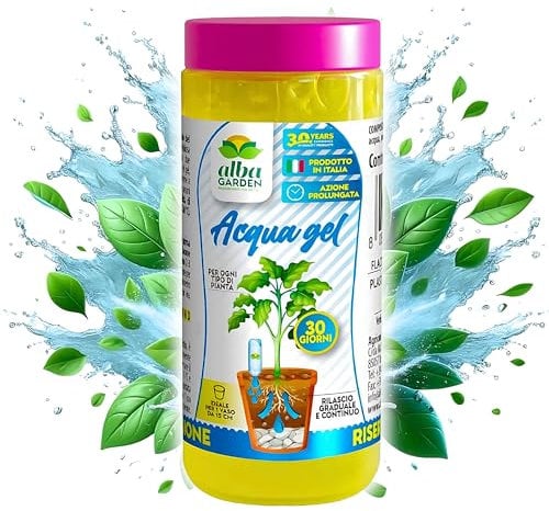 Albagarden - Acqua Gel per Piante - Idratazione Prolungata per 30 Giorni - Metilcellulosa + Solfato di Alluminio x 300 ml
