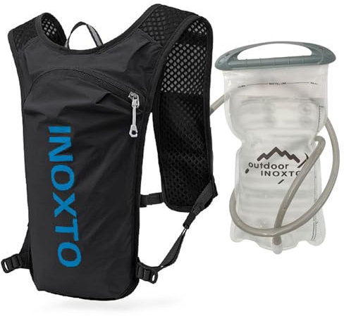 Lixada 5L Ultraleicht Trinkrucksack Trail Rucksack Trinkweste, atmungsaktiver Hydration Pack Fahrradrucksack mit 1,5L Wasserflasche für Wandern, Laufen, Radfahren, Camping, Marathoner