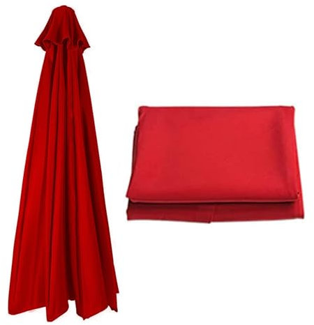Toile De Rechange Pour Parasol Deporté 6 Baleines/8 Baleines De Jardin,parasol De Marché De Rechange Pour Cour, Jardin, Plage, Piscine, Terrasse (auvent Uniquement)(Color:Red,Size:(8Rib)2.7m/106in)