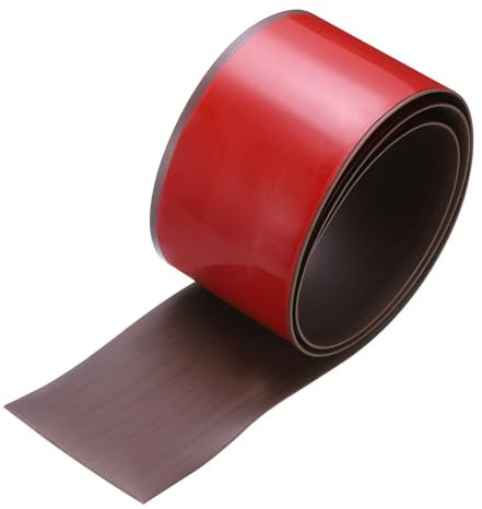 sourcing map 3.3 Ft Floor Transition Strip Self Adhesive, 3 Inch Wide Vinyl Cover Floor Strip Flat Divider Transition Strip for Joining Floor Gaps Carpet, Red Oak