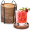 Rustikale Holz-Untersetzer, Set mit 8 Untersetzern, Bauernhaus, Couchtisch, Dekoration, Akazienholz, Getränkeuntersetzer mit Halter, modern, Outdoor, Bar, coole Tassenuntersetzer, Küchenzubehör,