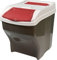 Sicignano - Poubelle pour collecte différenciée 27 l - Couvercle rouge, avec compartiment porte-sacs - empilable, modulaire,