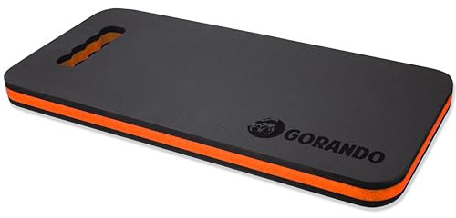 GORANDO® Premium Kniekissen |orange| Kniebrett | Knieunterlage - Ideal für die Arbeit in Werkstatt, Haus, Garten | Knieschoner, Knie-Matte, Sitz-Unterlage…