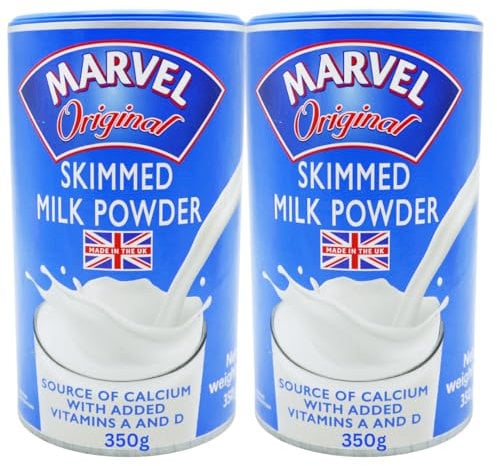 MARVL SKIMMED MILK POWDER 2x350G Mega Pack Deal | Great Source of Vitamins A&D and high in protein | Great in tea and coffee