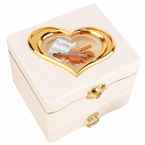 Felenny Schmuckkästchen für Mädchen Musikalische Vintage Schmuckaufbewahrungs Box Kleine Musikschmuckdos mit Ballerina Schmuck Aufbewahrungsbox mit Schublade