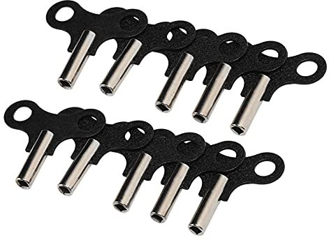Schloss-Aufziehschlüssel, Reparatursatz für Antike Uhren, Mechanische Schreibtischuhren, 10 Stück, Uhraufzugsschlüssel, Stahl-Wanduhr, Uhraufzugsschlüssel, Sch
