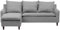 Beliani Trendy Ecksofa mit bewegbarer Ottomane Polsterbezug grau rechtsseitig Elvenes