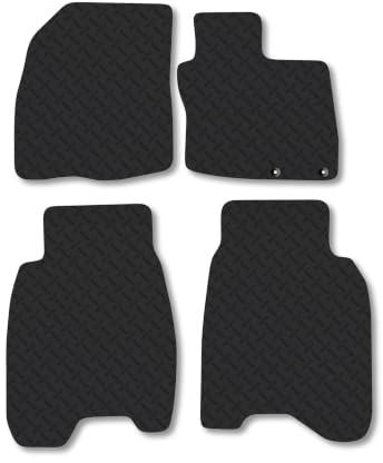 Fits Honda Civic (2005-2008) 5mm Rubber Car Mats | Heavy Duty Rubber Tailored Fit Floor Mats Full Coverage Durable Waterproof Accessories Easy Clean Anti Slip Made in the UK
