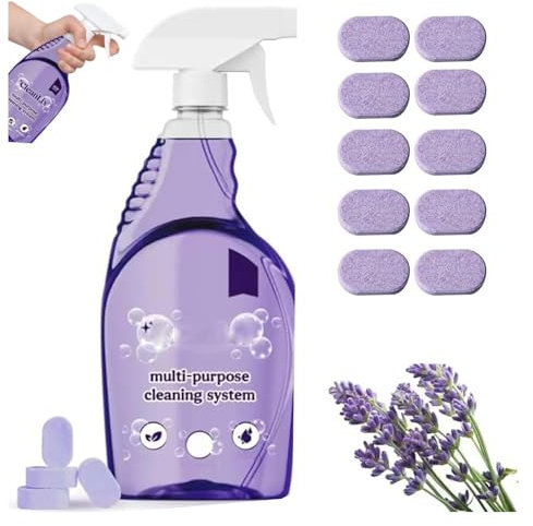 Drclean Spray nettoyant pour four, nettoyant multi-surfaces avec tablettes de nettoyage concentrées (1 bouteille + 10 pièces)