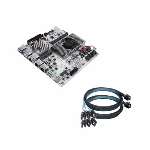 PcZinophyte Scheda madre NAS 10G a 8 bay N150 1 * 10G 2 * 2.5G LAN 2*NVMe 2*SFF-8643 a 8*SATA Firewall Scheda madre PCIex1 Tipo-C