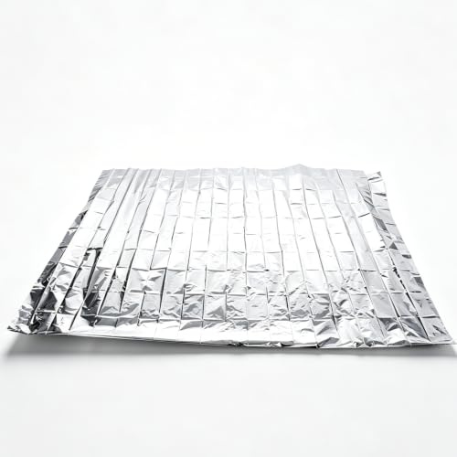 6 Pack reflektierende Mylars Film, Silver Mylars Roll Garten Gewächshausabdeckung Folienblätter 210 x 120 cm für Pflanzenwachstum, Wachstumsraum, Camping, Überleben im Freien