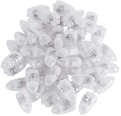 Tiiyee 50pcs Mini LED Lights for Crafts, Tiny Small Battery Operated Waterproof Fairy Lights with On Off Switch for Indoor Outdoor Paper Lantern Balloon Wedding Party Christmas Home Decor White Light