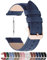 Fullmosa 16mm Bracelet de Montre en Cuir véritable,Cross Ceinture de Watch Homme Femme à Dégagement Rapide,16mm Bleu Foncé+Boucle en Or Rose