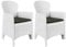 vidaXL 2X Gartenstuhl Kissen Kunststoff Rattan-Optik Sessel Stuhl Gartenmöbel