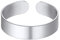 Suplight Damen offener Ring Edelstahl Bandring Knöchel Ring 5mm breit glänzend verstellbar Partnerringe Fingerringe für Jungen Mädchen Geschenk für Geburtstag