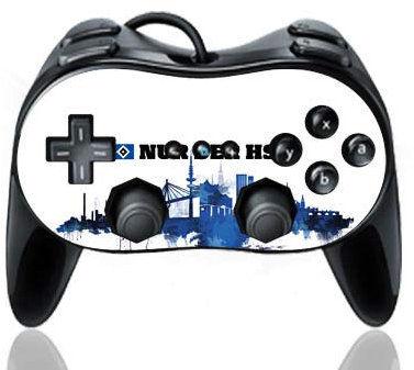 DeinDesign Skin kompatibel mit Nintendo Wii Classic Controller Pro Folie Sticker HSV Offizielles Lizenzprodukt Bundesliga
