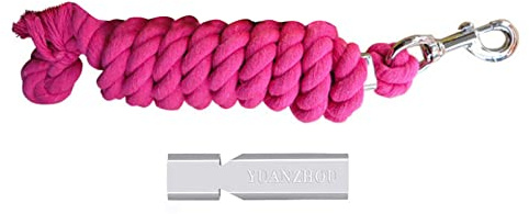 LJQ 100% Baumwolle Führstrick Für Pferde Designs Führstrick Für Pferde Karabinerhaken Führstrick Pferd,Pink-3meters
