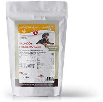 SALiNGO Hundefutter hochwertig und gesund trocken I Hunde Trockenfutter für Allergiker I Hundetrockenfutter Geflügel und Gemüse I Trocken Hundefutter getreidefrei (0,5 kg)