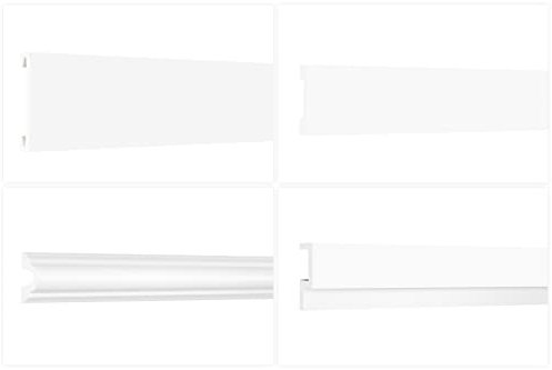 Stuckleisten aus HDPS Styropor - extrem widerstandsfähig, schneeweiß & modern (10 Meter HCR503) Wohnzimmer Wandgestaltung Dekore Ornament Fries