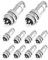 QWORK® 10 Pzs GX16 Conector Aviacion 4 Pines, AC 200V 5A 16mm Macho Hembra Enchufe de Aviación