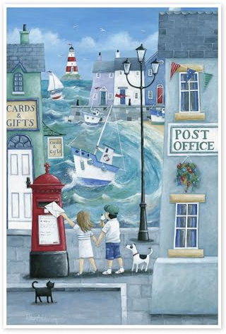Posterlounge Postamt am Hafen Poster | 60 x 90 cm von Peter Adderley Wandbilder Wanddeko