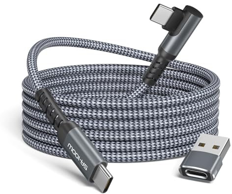 Câble Chargeur pour iPhone 16 15 Max,USB C vers USB C 100W à Angle Droit avec Adaptateur USB 2M,Type C Câble PD Charge Rapide pour iPad 10 Pro 11 Air 4 5 Mini 6 7 2024 2022 2021,Samsung Galaxy S24 A55