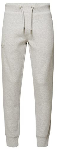 Superdry Herren Vintage Logo Jogginghose aus Bio-Baumwolle mit Stickerei Gletschergrau Meliert XL