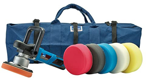Draper Dual Action Car Polisher 150mm Detailing Buffer 5 Sponge Kit 900w 99375