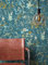 NEWROOM Papier peint Turquoise Jungle Intissé - Floral Turquoise Bleu Fleurs Feuilles Tropical