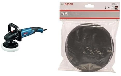 Bosch Professional Polierer GPO 14 CE (1.400 Watt, Leerlaufdrehzahl 750-3.000 min-1, inkl. Zusatzhandgriff, D-Griff) + Polierschwamm 170mm, 1 Stk.